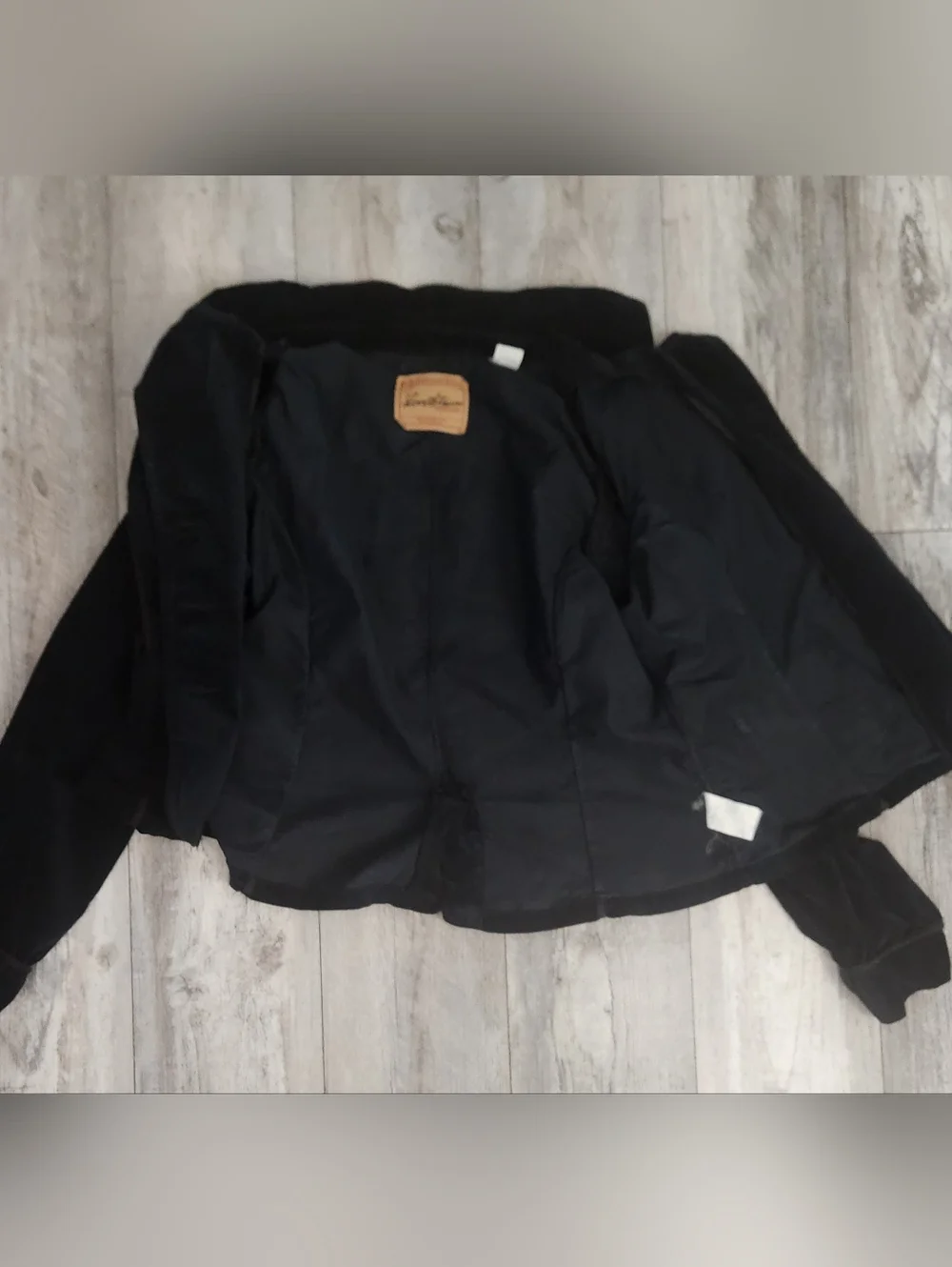 Levi's Black Velvet Button-Front Blazer - Picture 6 of 6